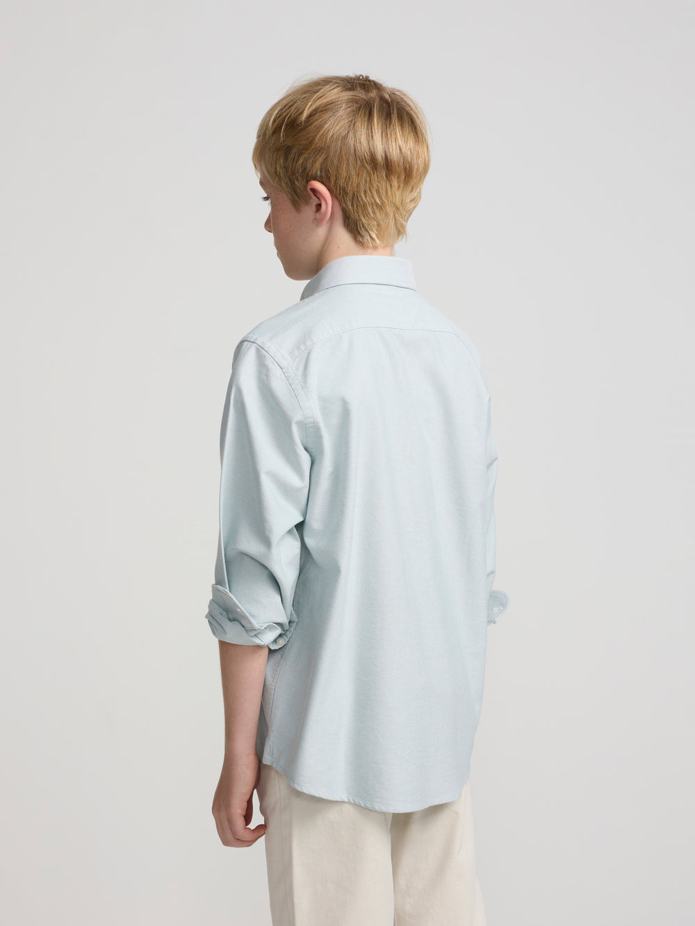 Chemise sport enfant oxford verte
