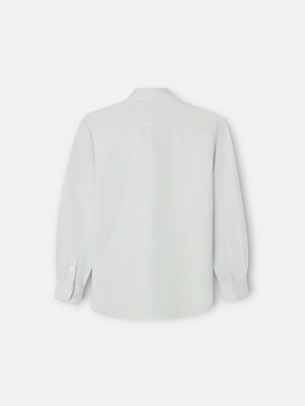 Chemise sport enfant oxford rayée verte