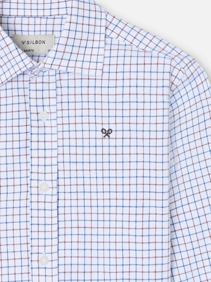 Camisa sport kids warm cuadros marron