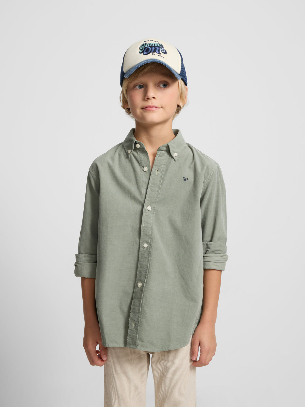 Camisa sport kids pana verde claro