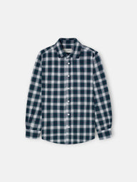 Chemise sport enfant à carreaux tartan vert
