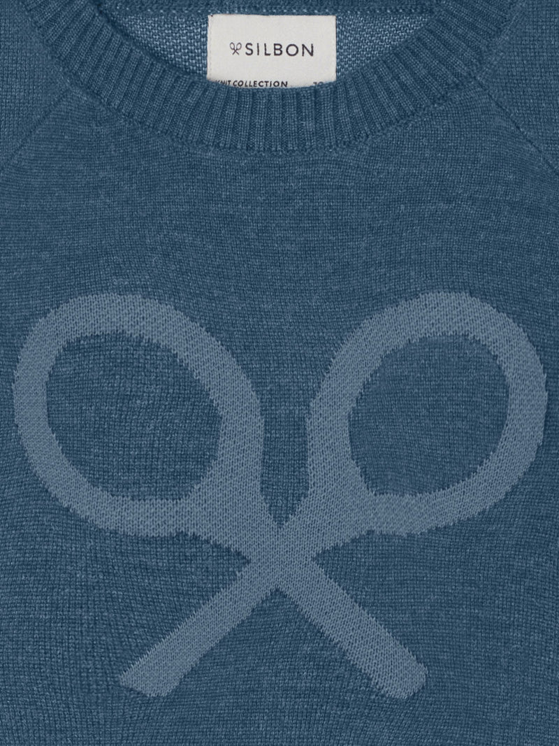 Kids' blue half-zip racket sweater