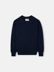 Jersey kids cuello polo marino