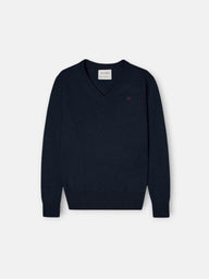 Jersey kids cuello pico marino