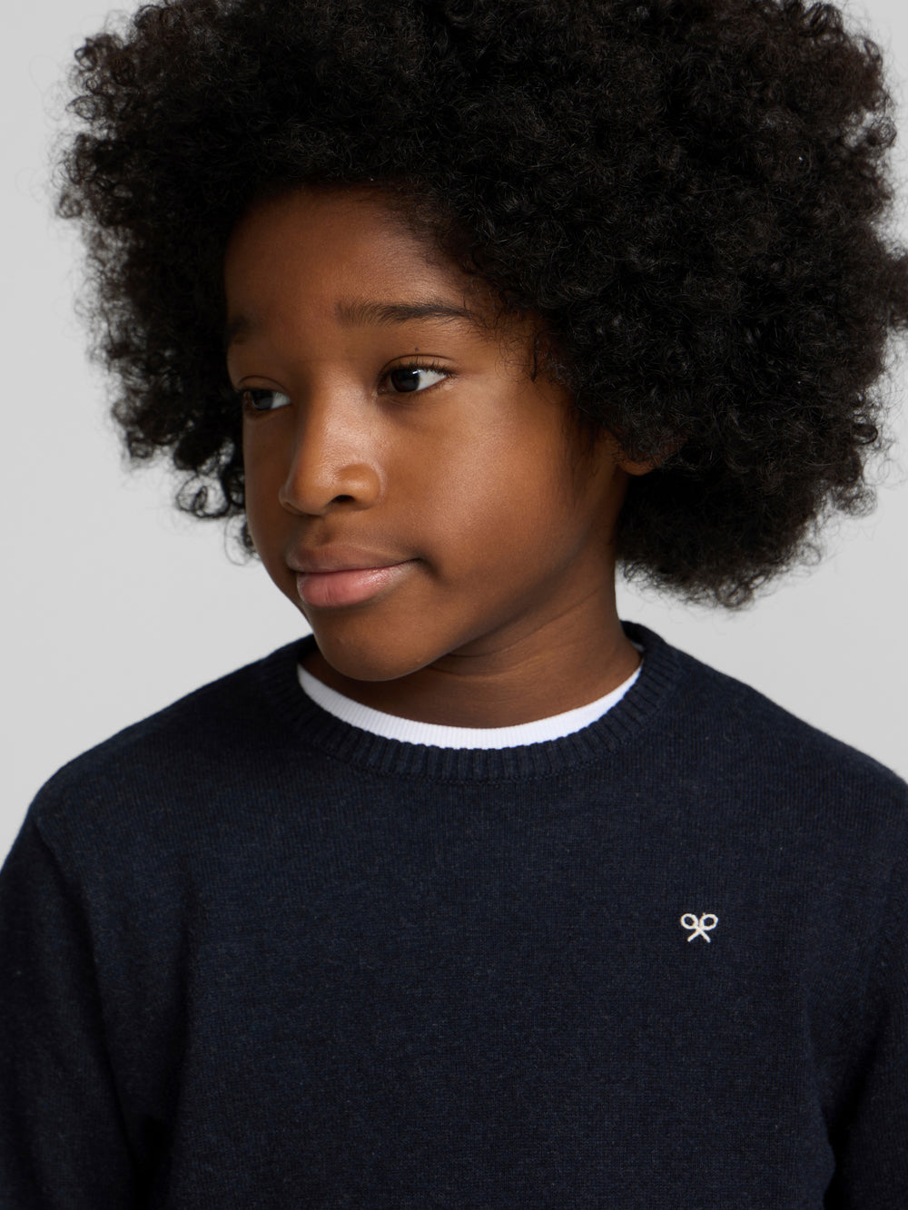 Pull en maille bleu marine pour enfants