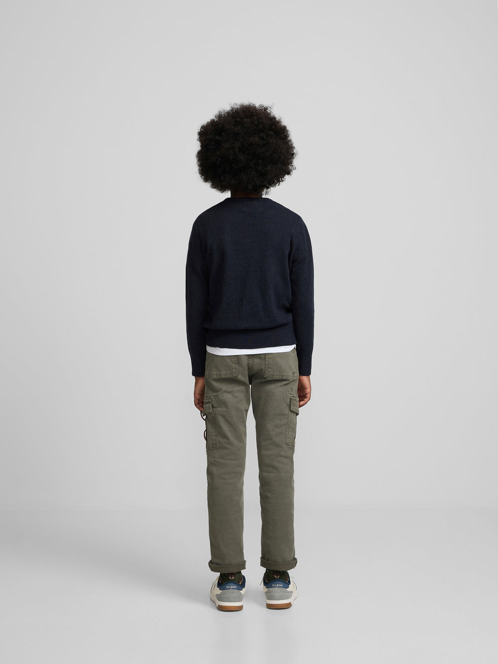 Pull en maille bleu marine pour enfants