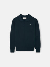 Jersey kids cuello polo verde