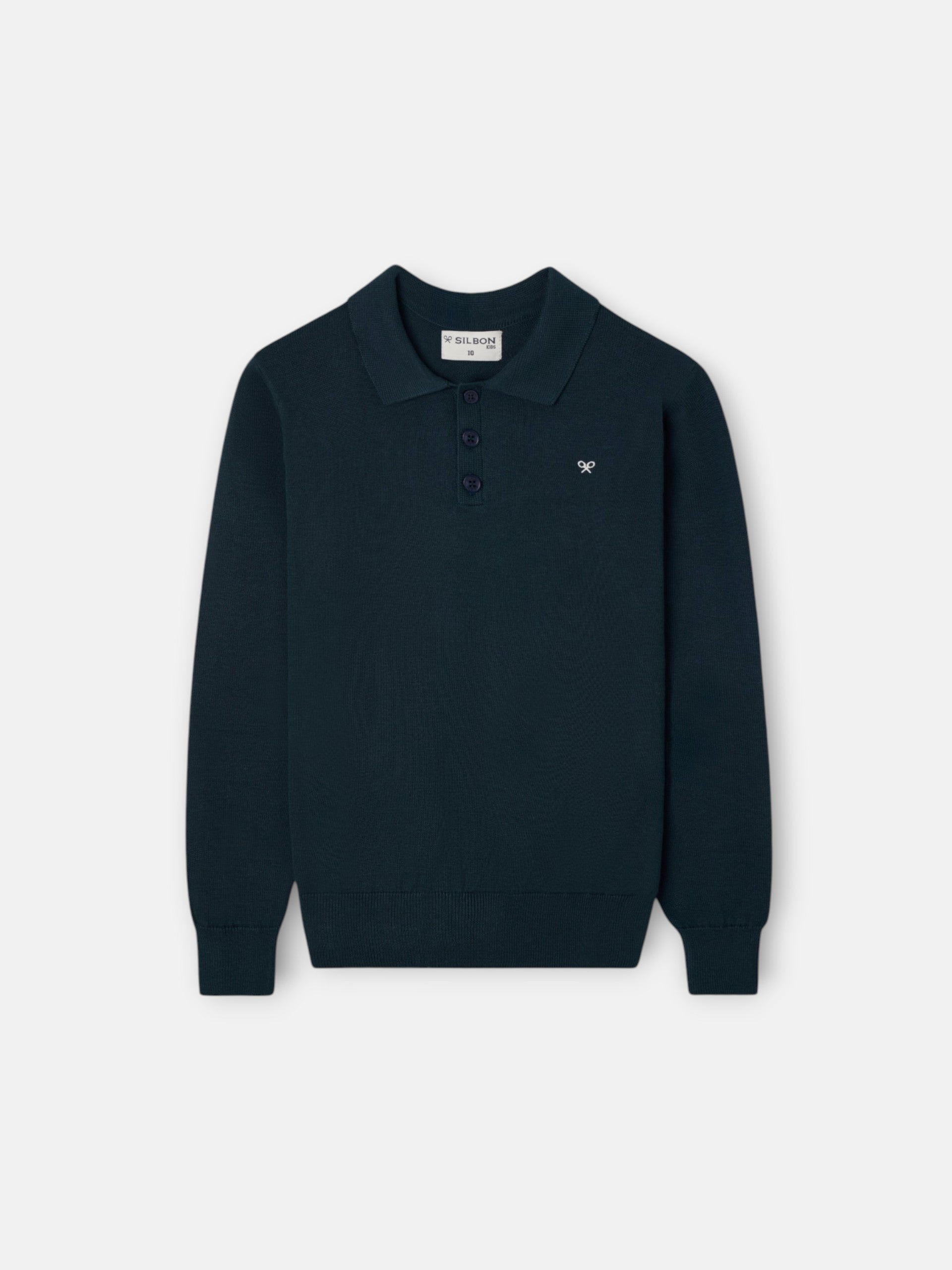Jersey kids cuello polo verde