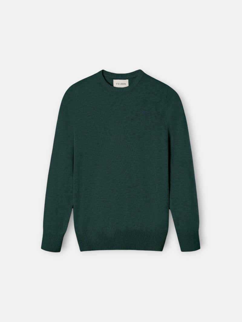 Jersey de malha verde para crianças