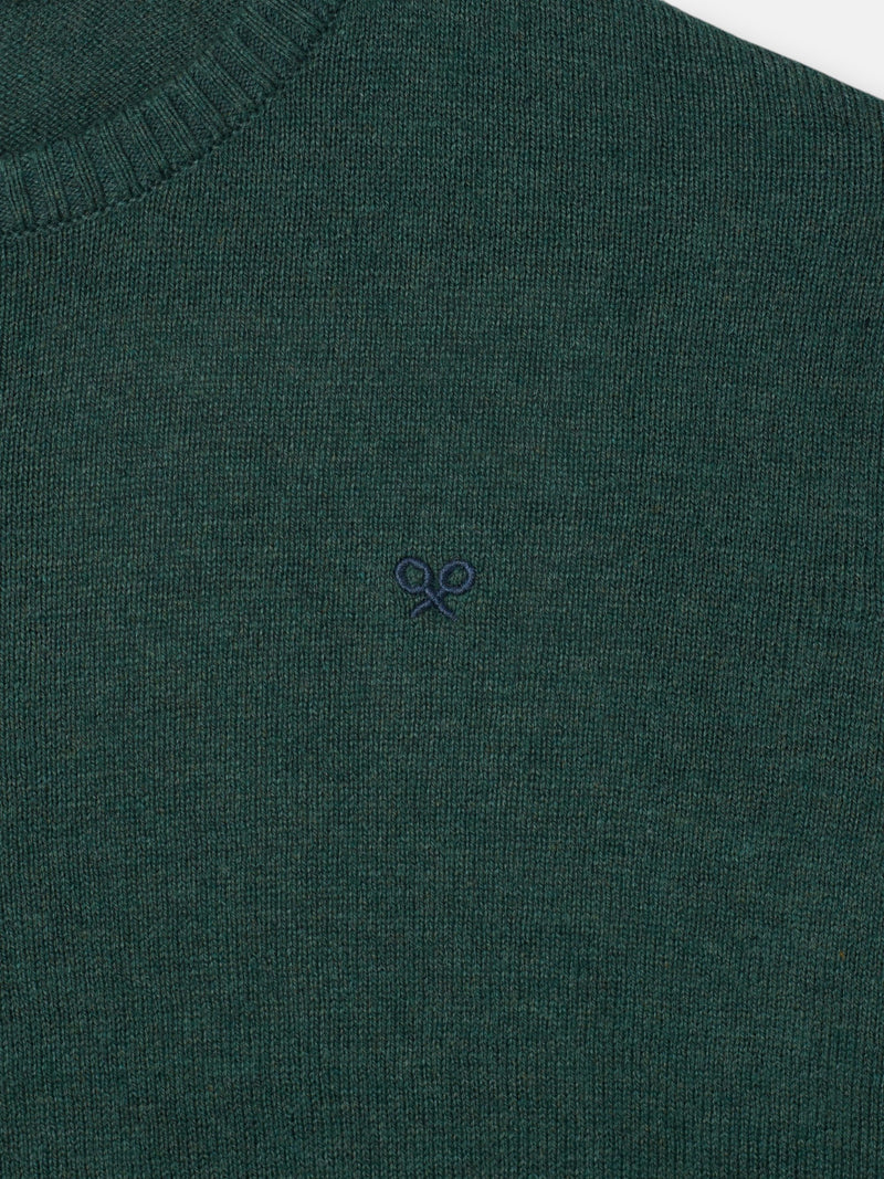 Jersey de malha verde para crianças