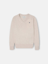 Jersey kids cuello pico crema