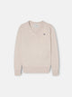 Jersey kids cuello pico crema