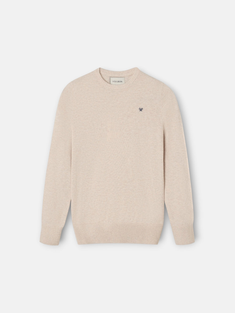 Jersey kids cuello redondo crema