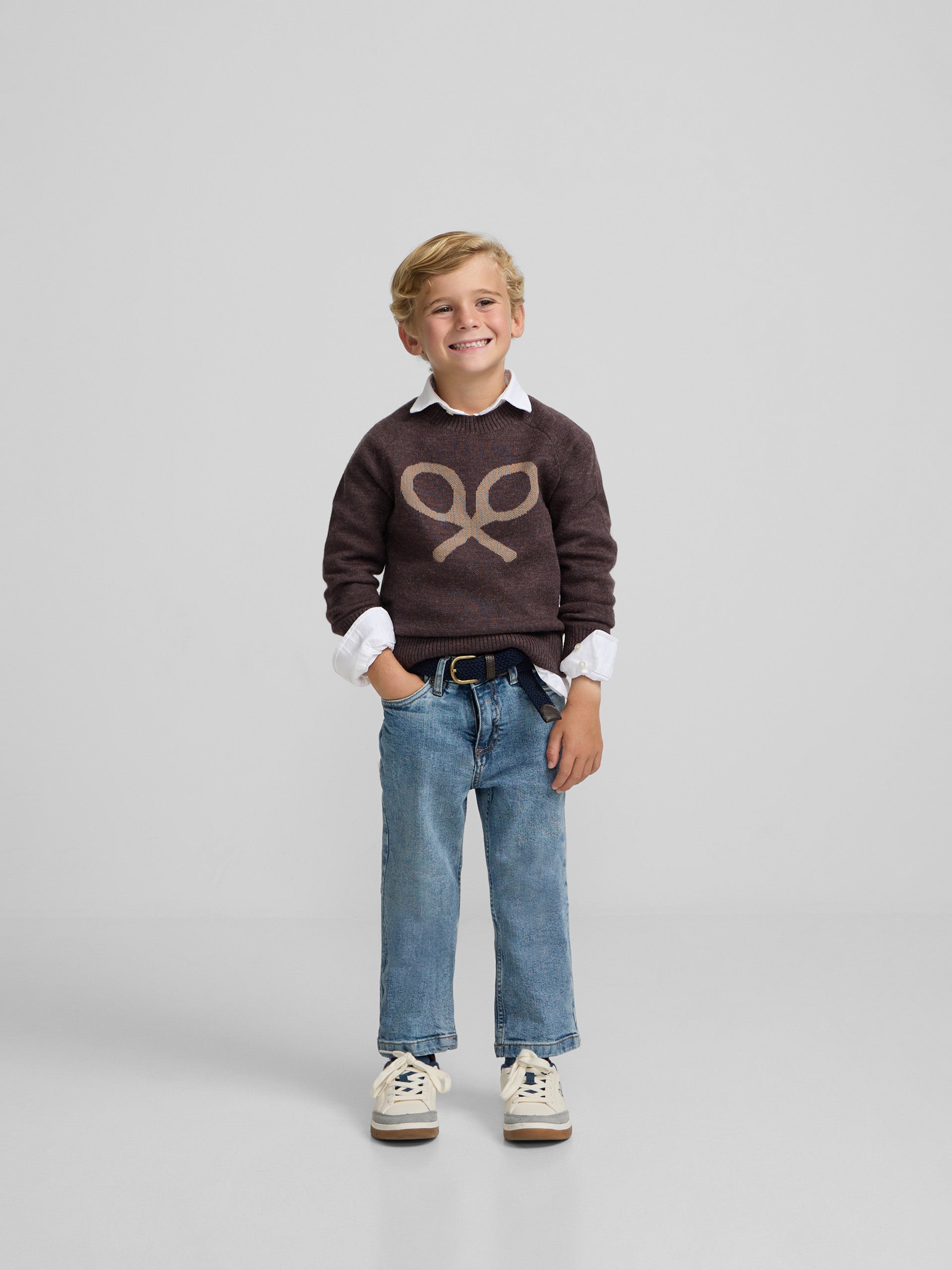 Jersey enfants raquette mi-saison marron clair