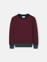 Kids sweater with burgundy color details