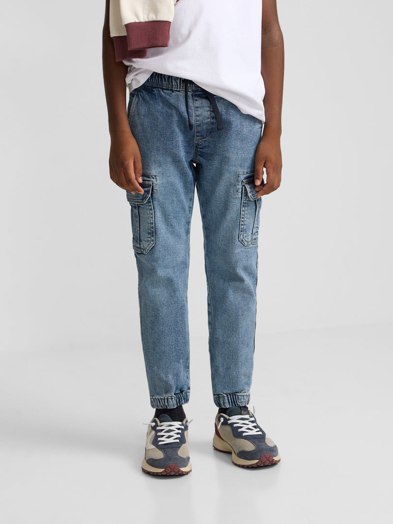 Pantalon sport kids jogger denim azul