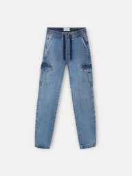 Pantalon sport kids jogger denim azul