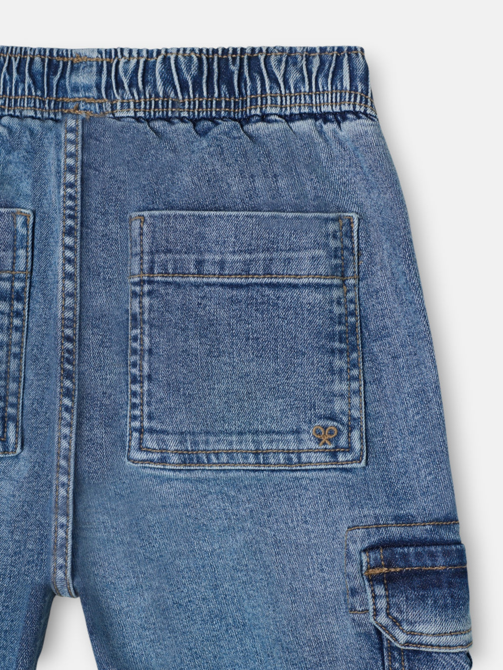 Calças desportivas de criança jogger denim azul