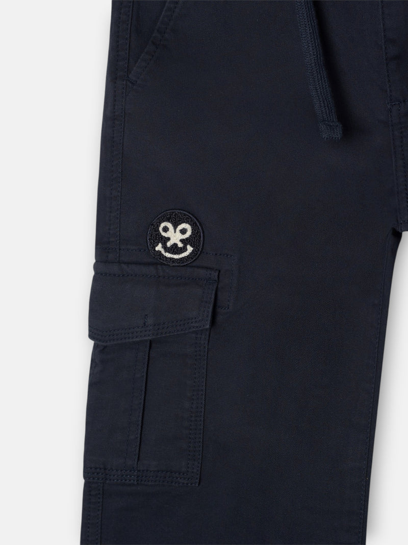 Pantalon sport kids cargo azul marino