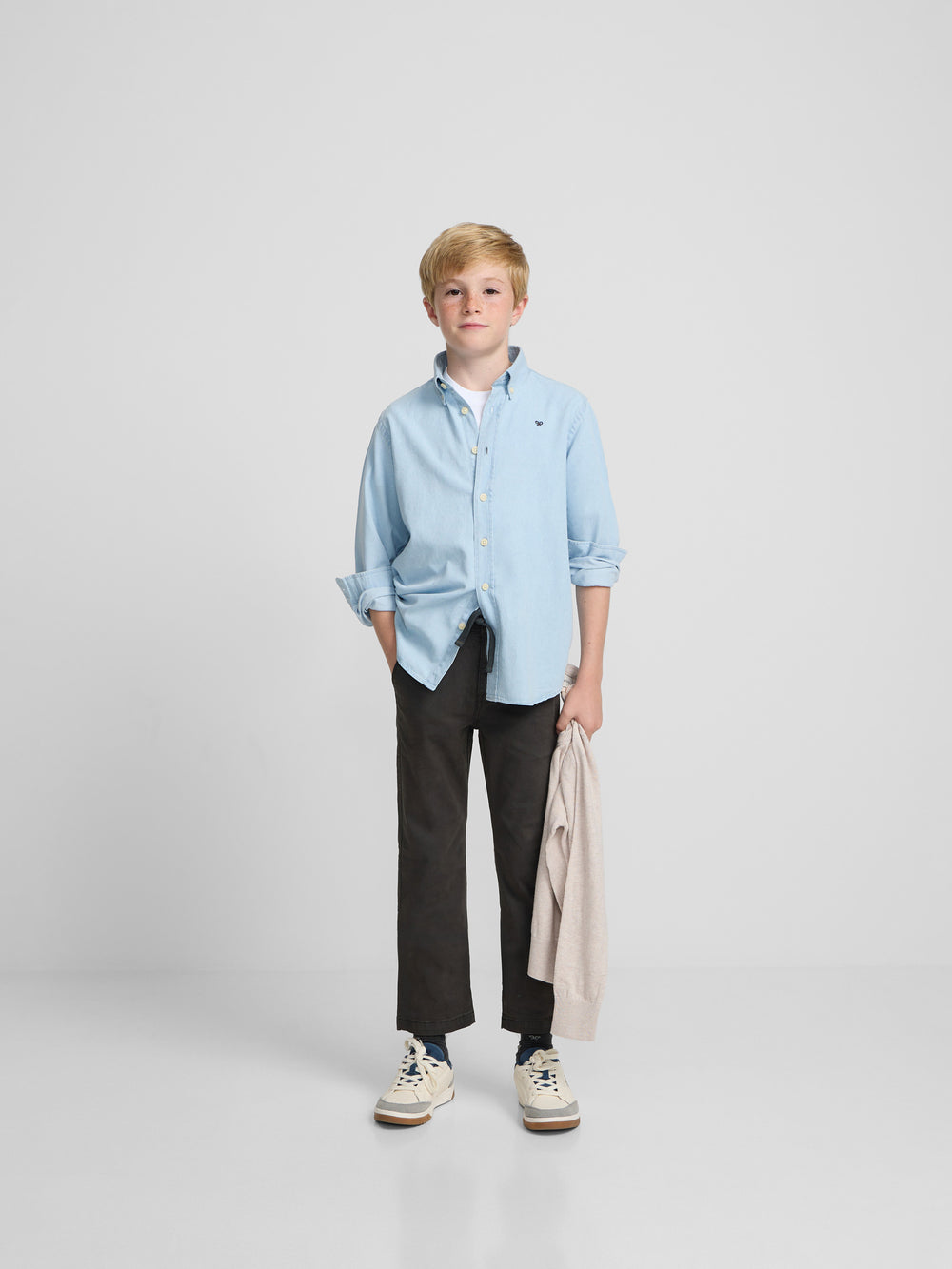 Pantalon de sport enfant style régulier vert
