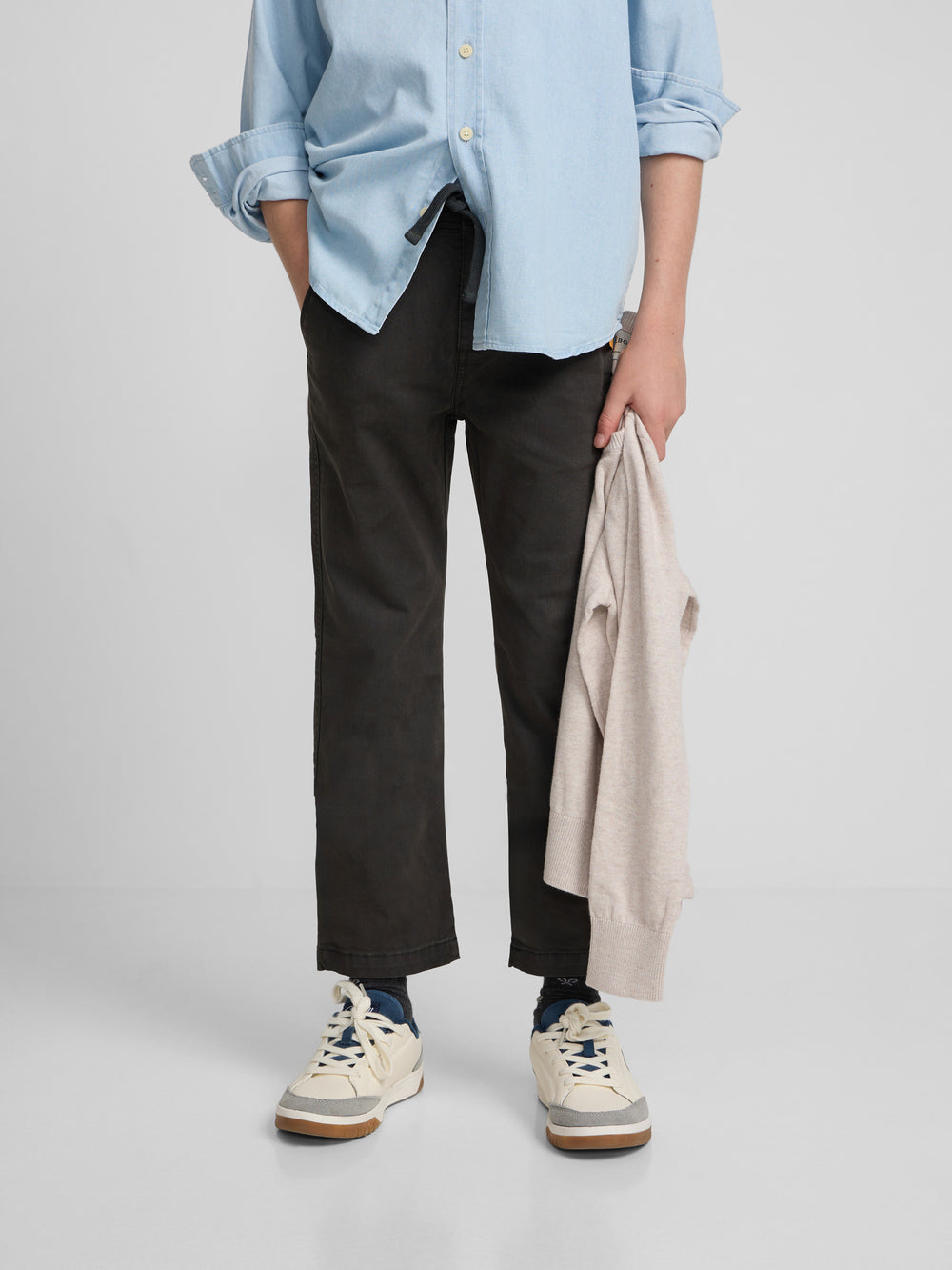 Pantalon de sport enfant style régulier vert