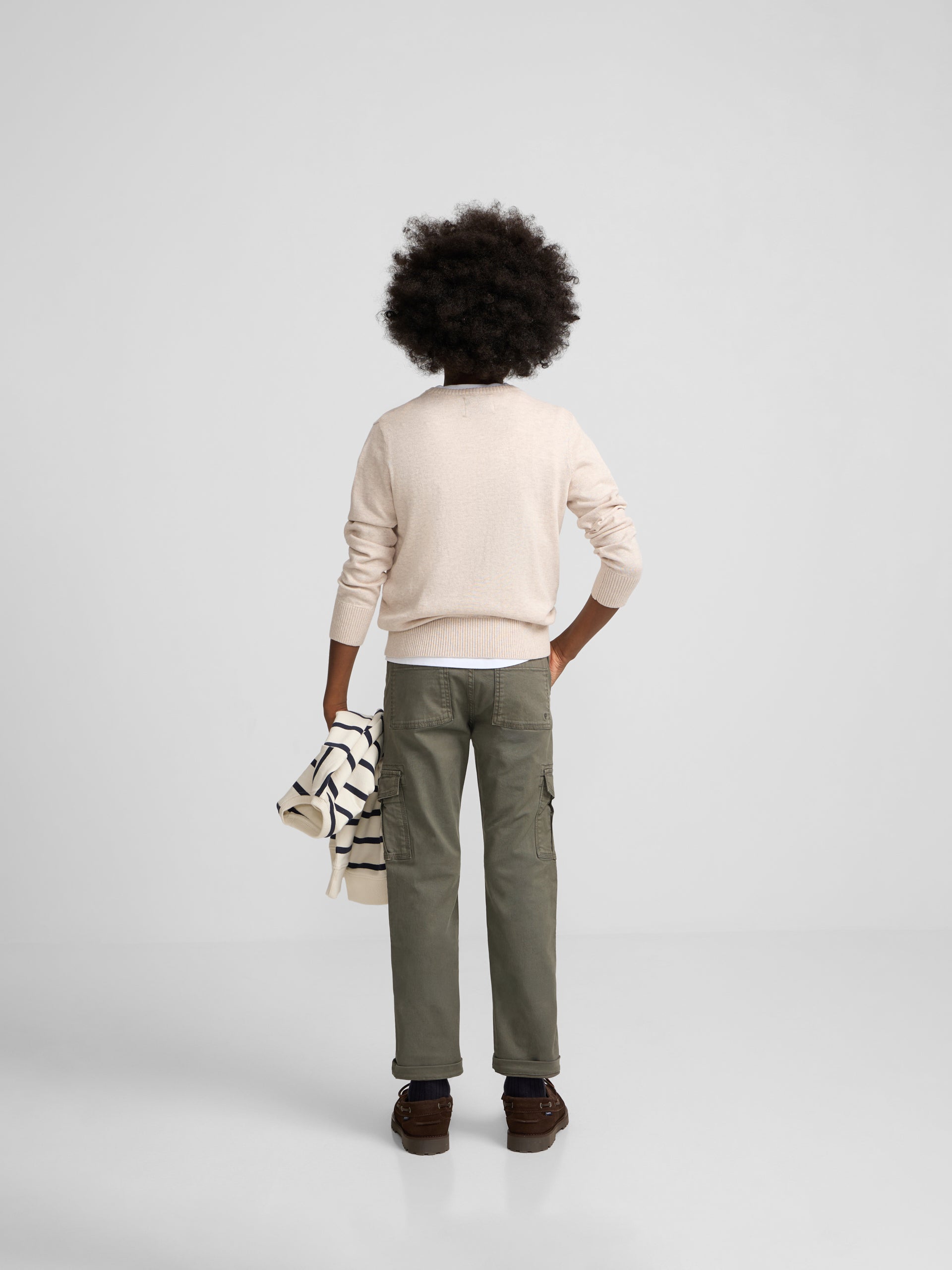 Green kids' cargo sport pants 