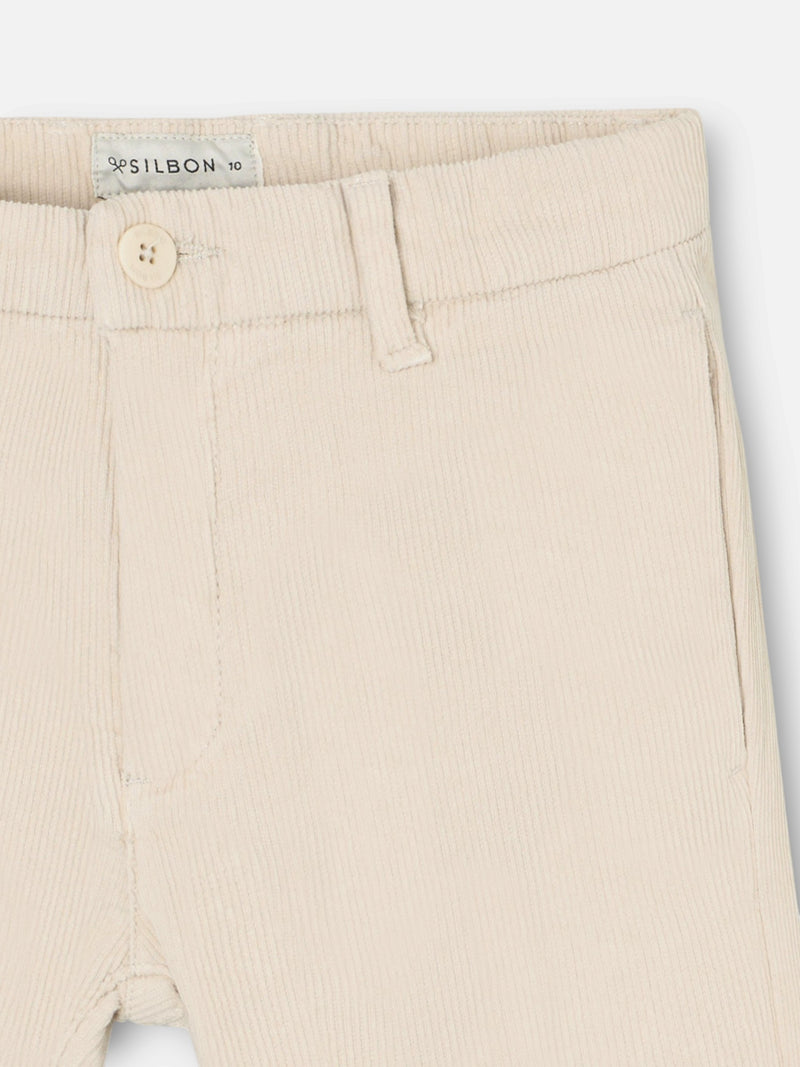 Pantalon sport kids pana beige