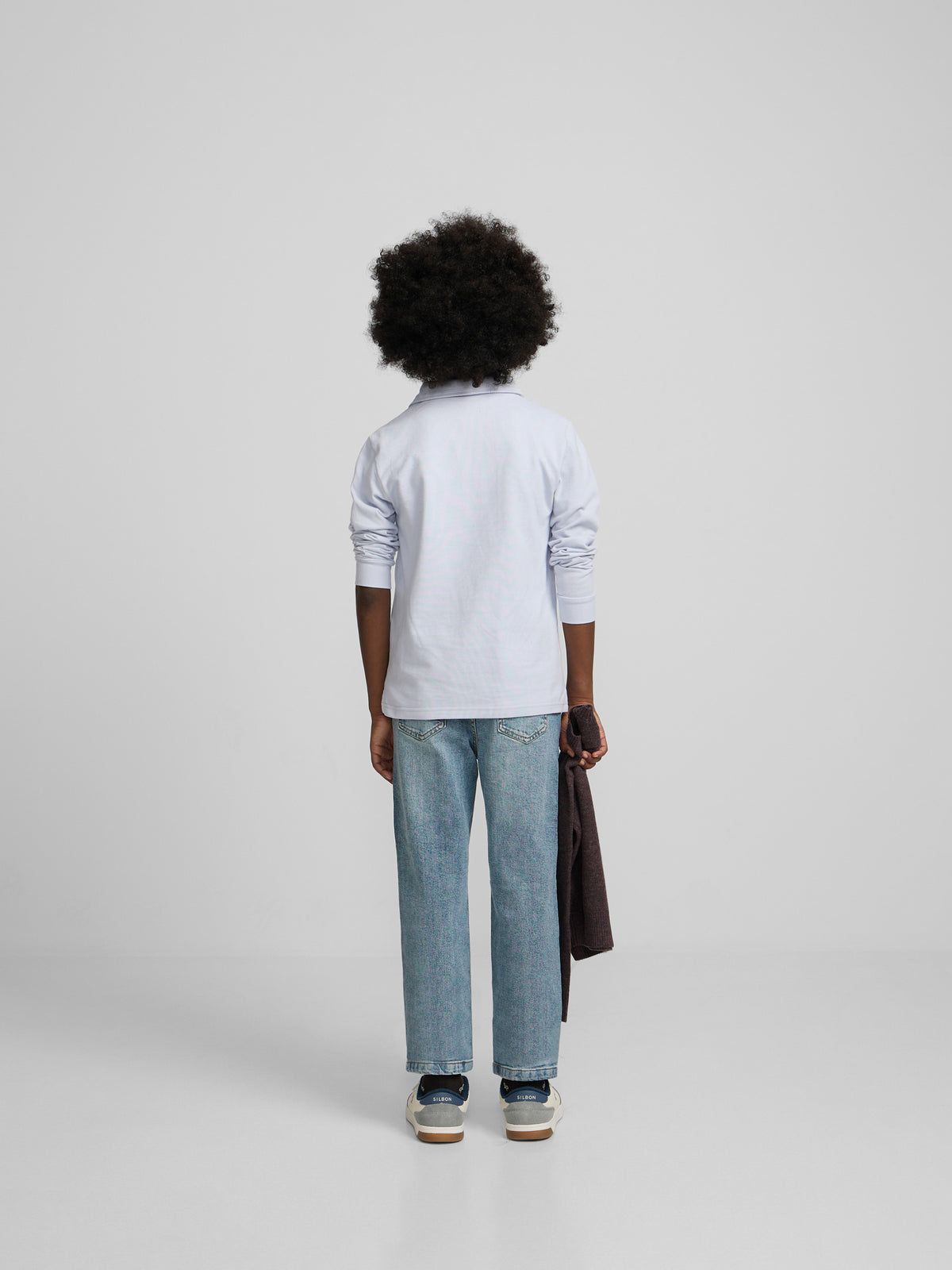 Kids' blue polo with pockets