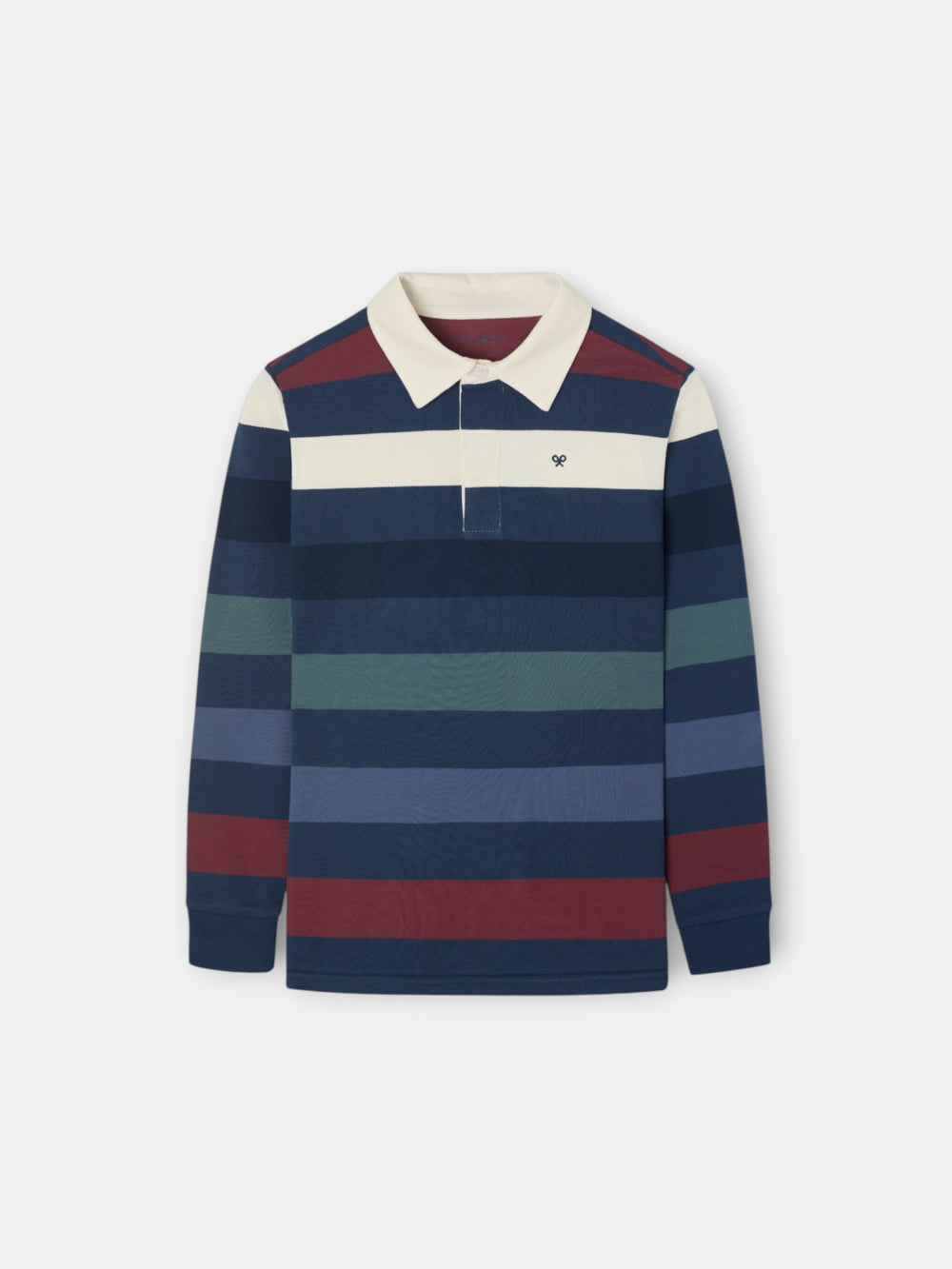 Polo enfant rayé bleu marine multicolore