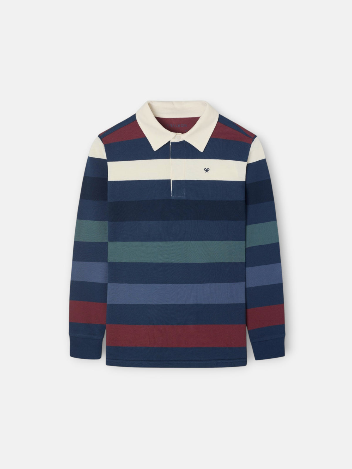 Polo kids rayas colores marino