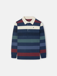 Polo kids rayas colores marino