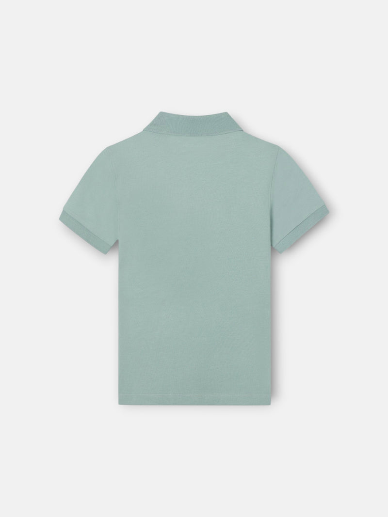 Light green kids' racket polo
