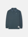 Kids polo with green patch