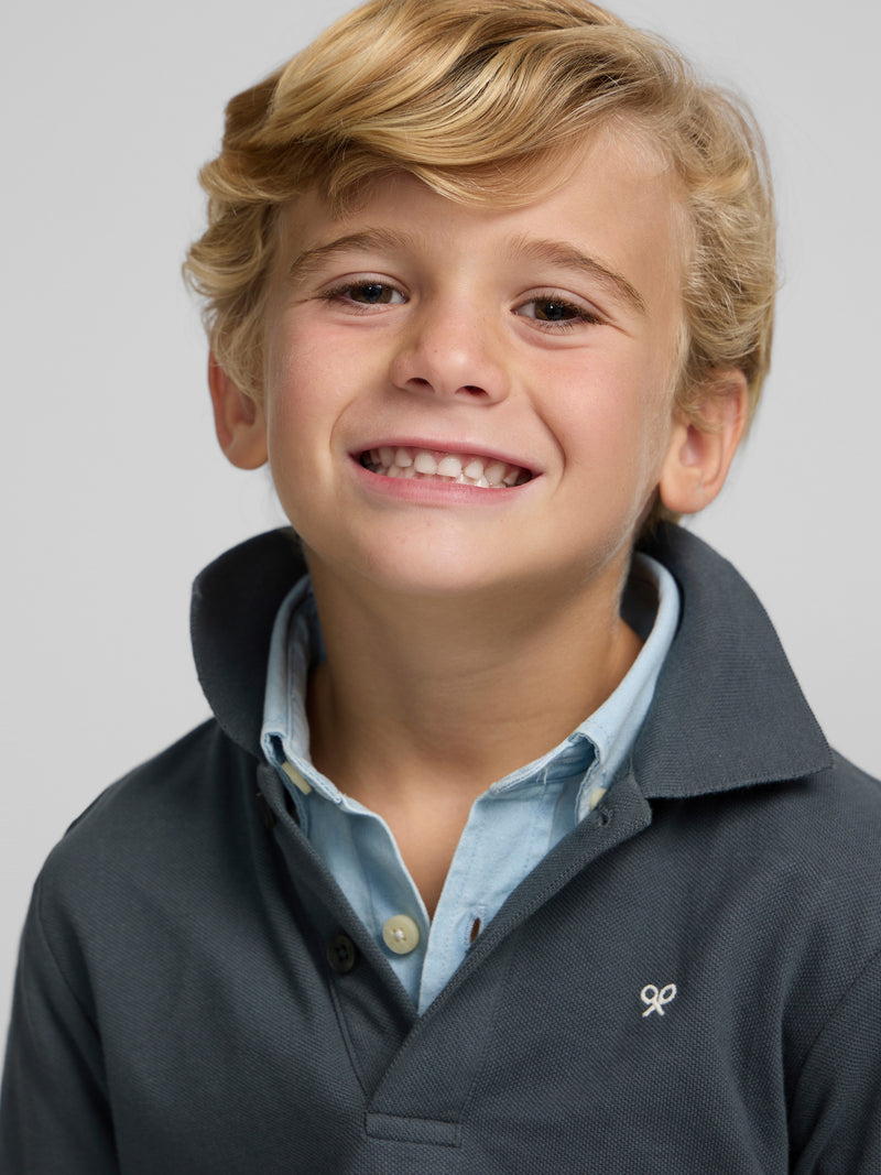 Polo kids parche verde