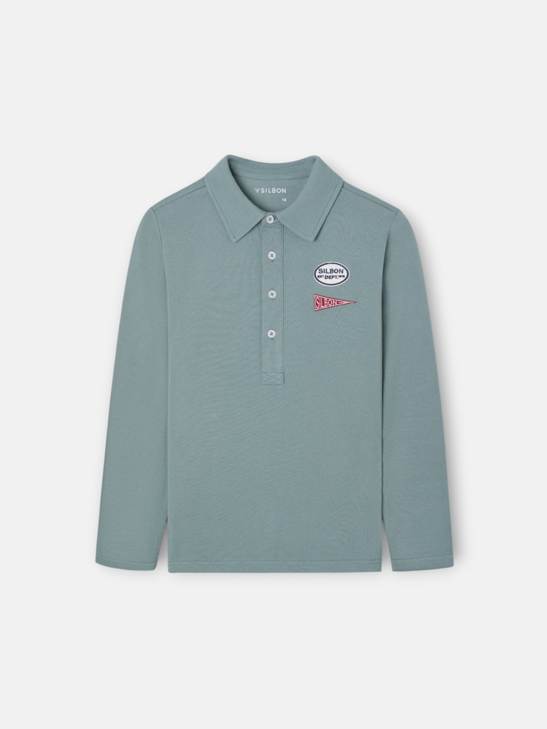 Polo kids parches verde