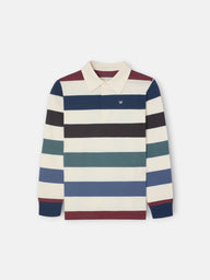 Polo kids rayas colores crema