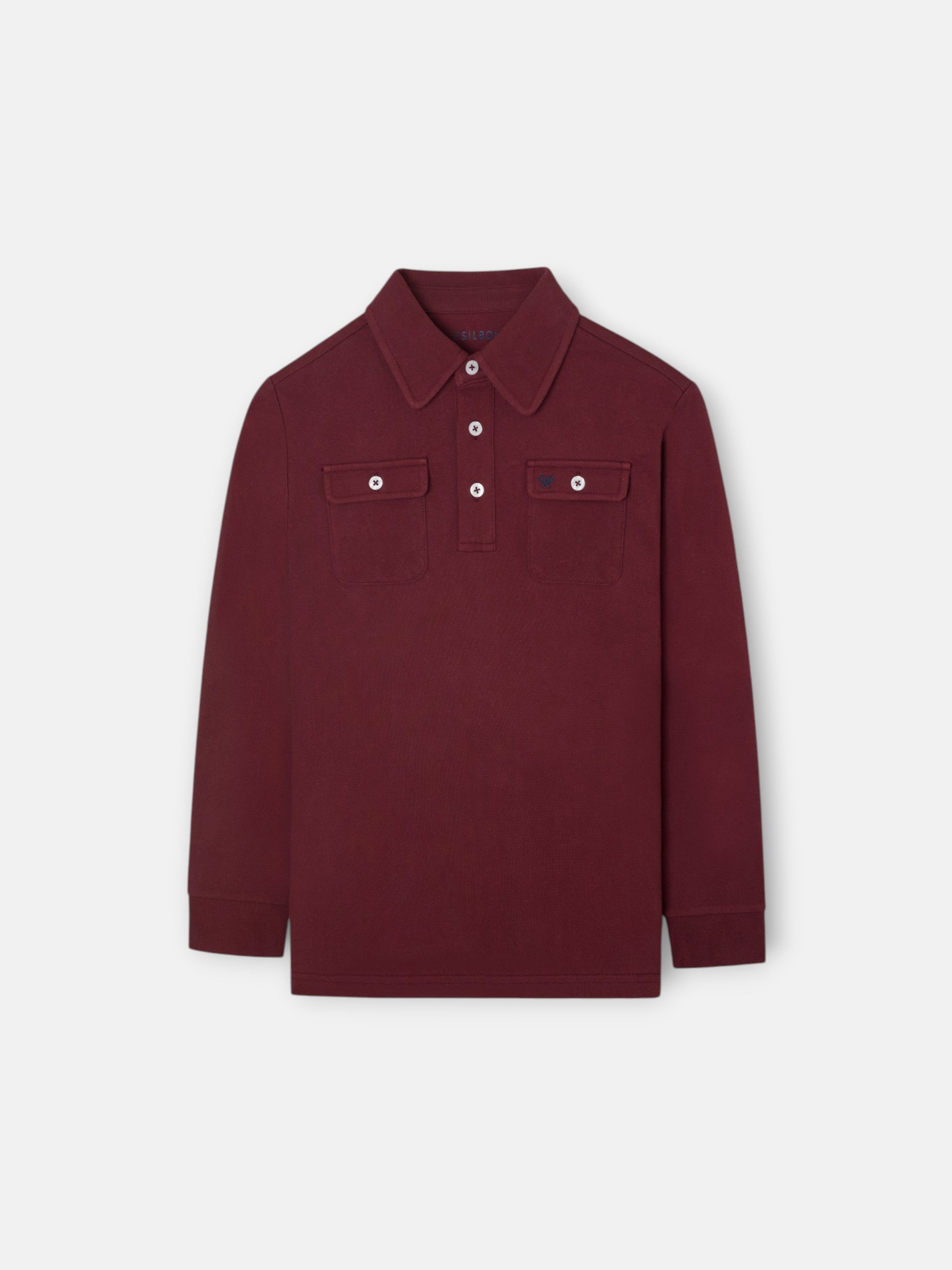 Polo kids bolsillos burdeos