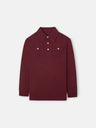 Kids burgundy polo with pockets