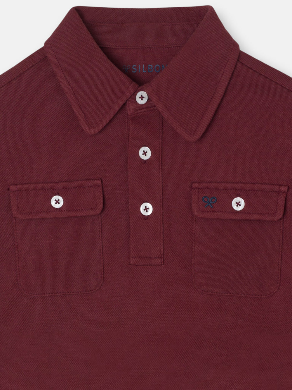 Polo enfant poches bordeaux