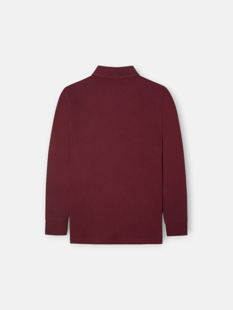 Kids burgundy polo with pockets