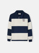 Sudadera kids cuello polo rayas smile azul marino