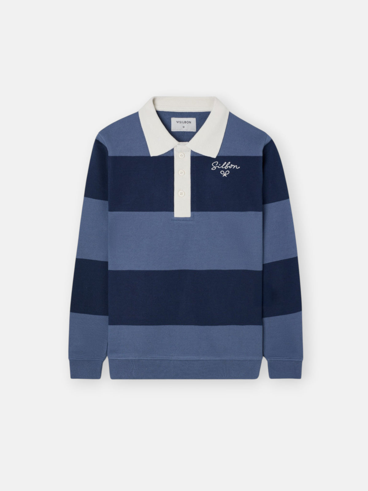 Sweatshirt kids gola polo risca larga azul-marinho