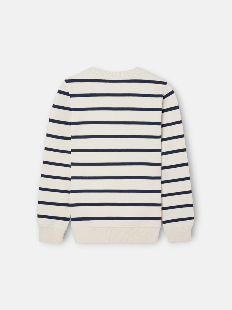Sudadera kids raya fina stitching azul marino