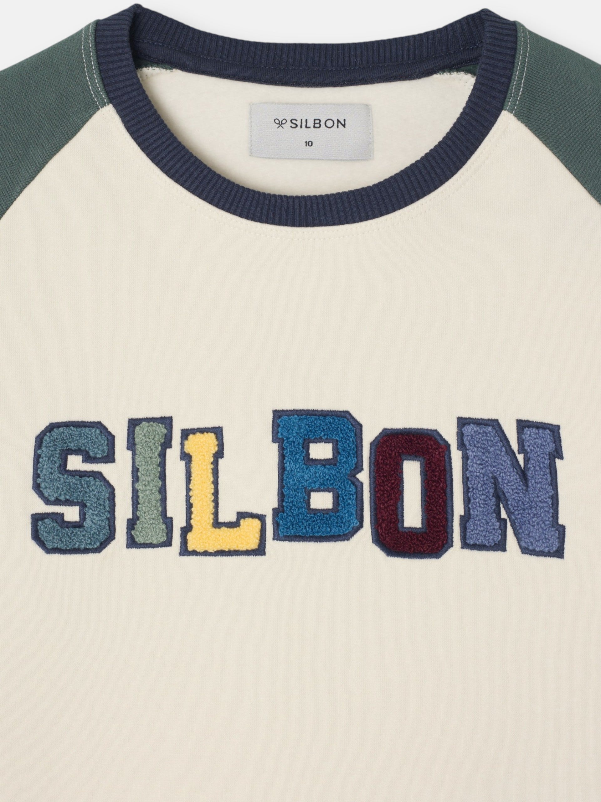 Sudadera kids ranglan varsity verde