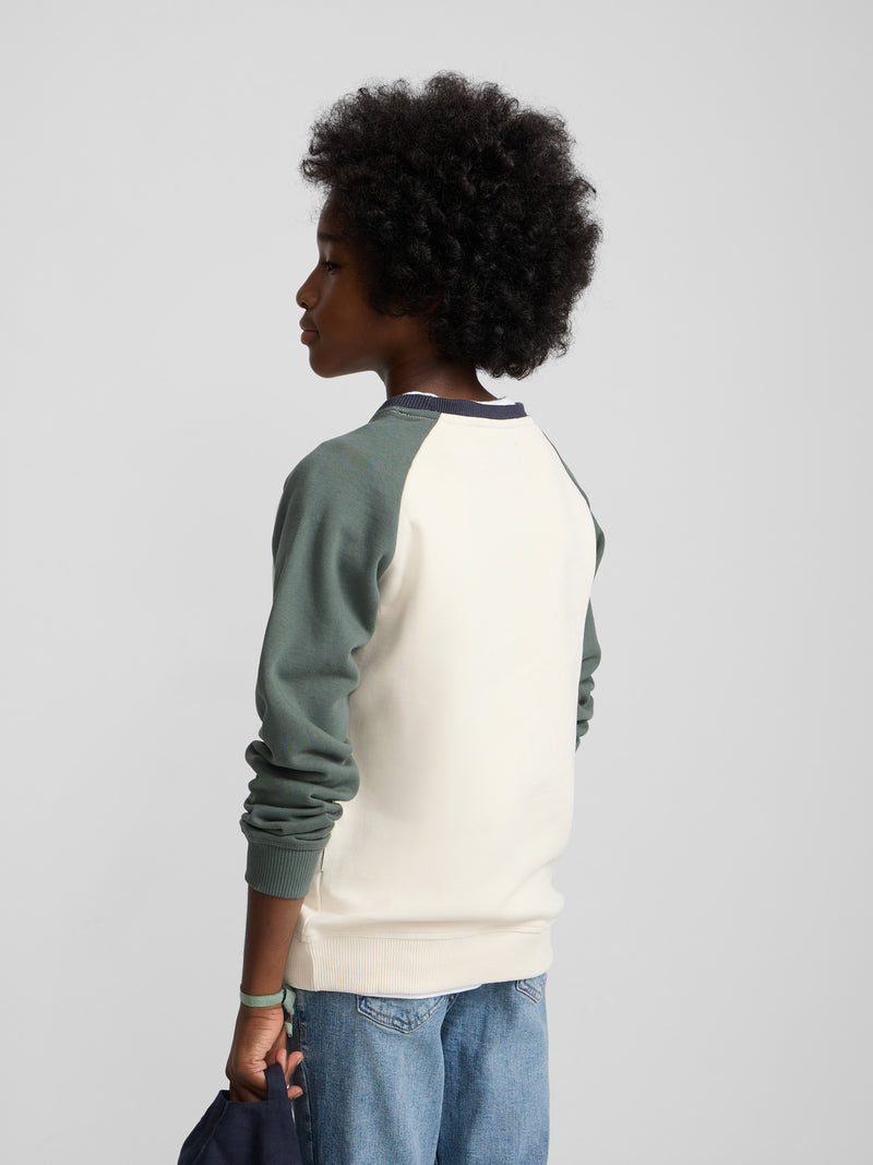 Sudadera kids ranglan varsity verde