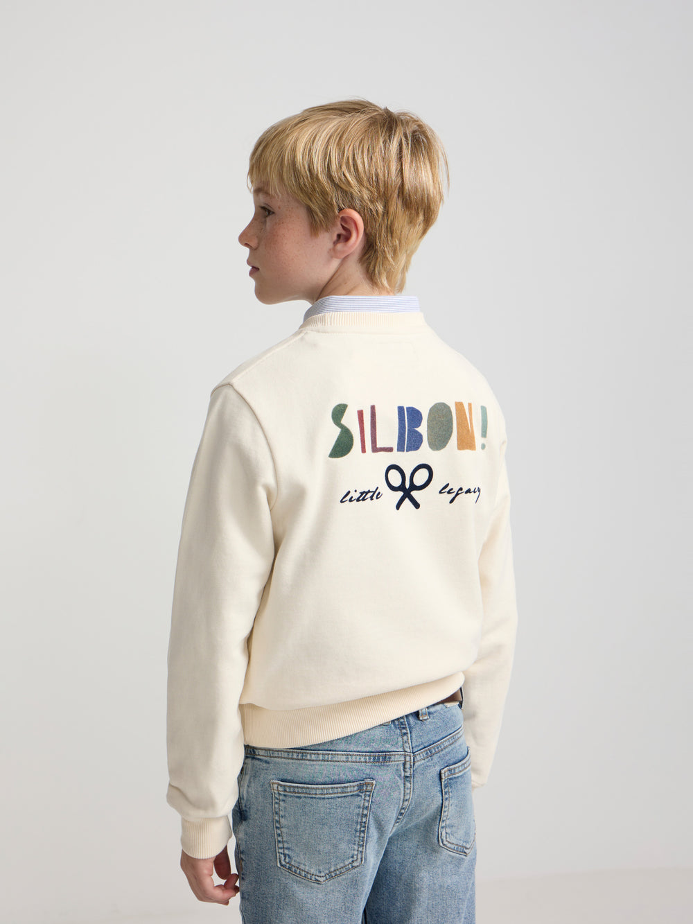 Sweat-shirt enfant Little Legacy crème
