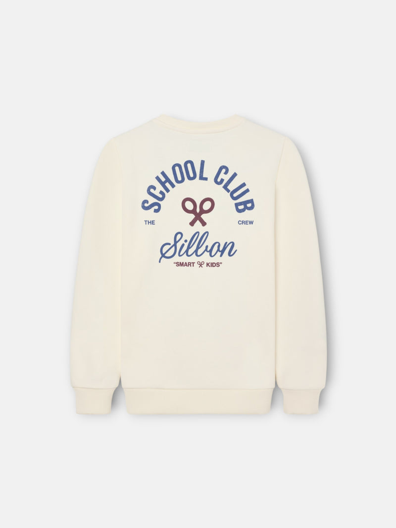 Sudadera kids school club crema