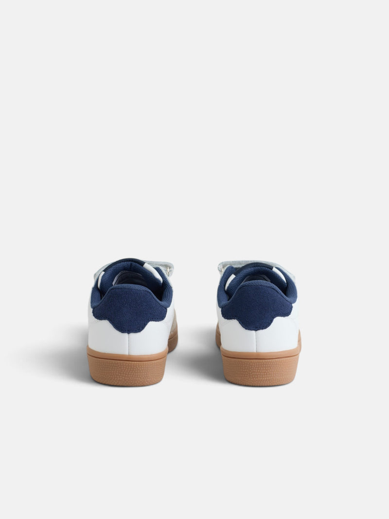 Sapatilhas infantis com velcro azul-marinho