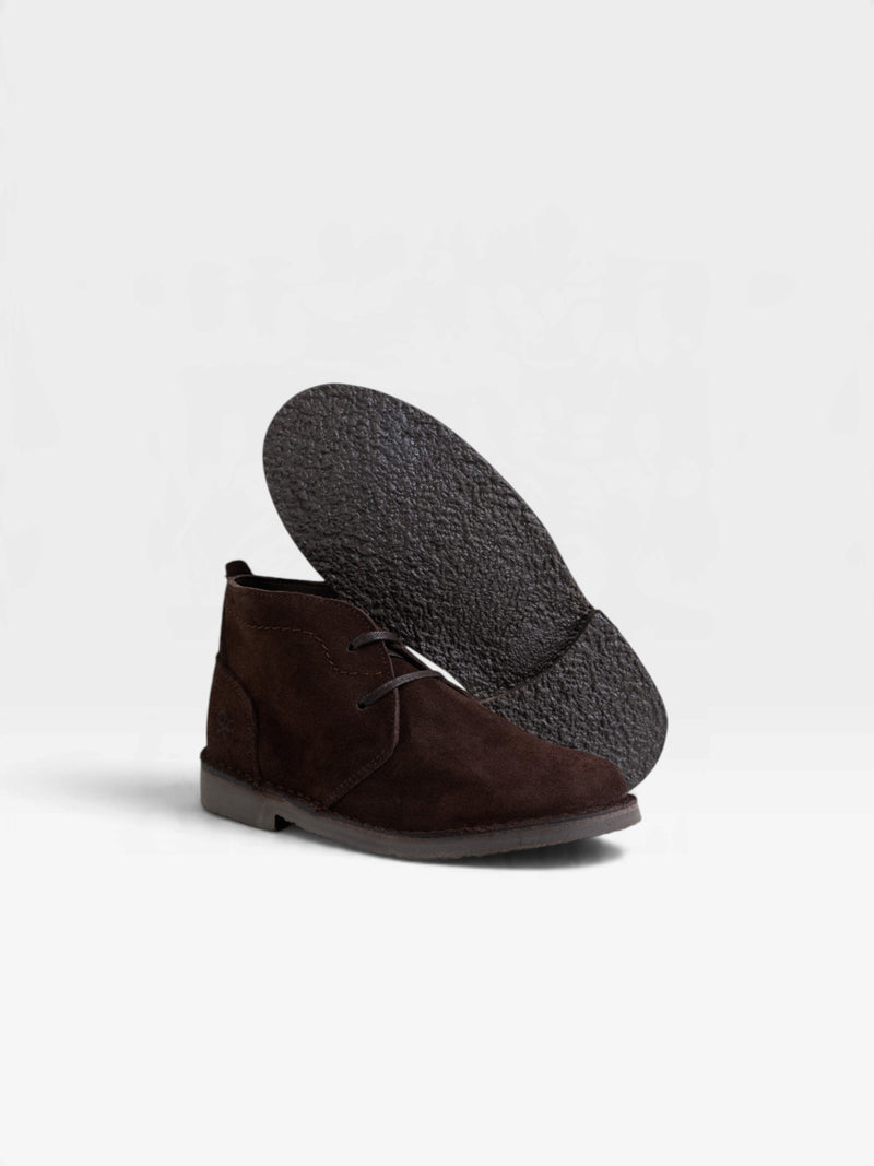 Bota kids cordones marron