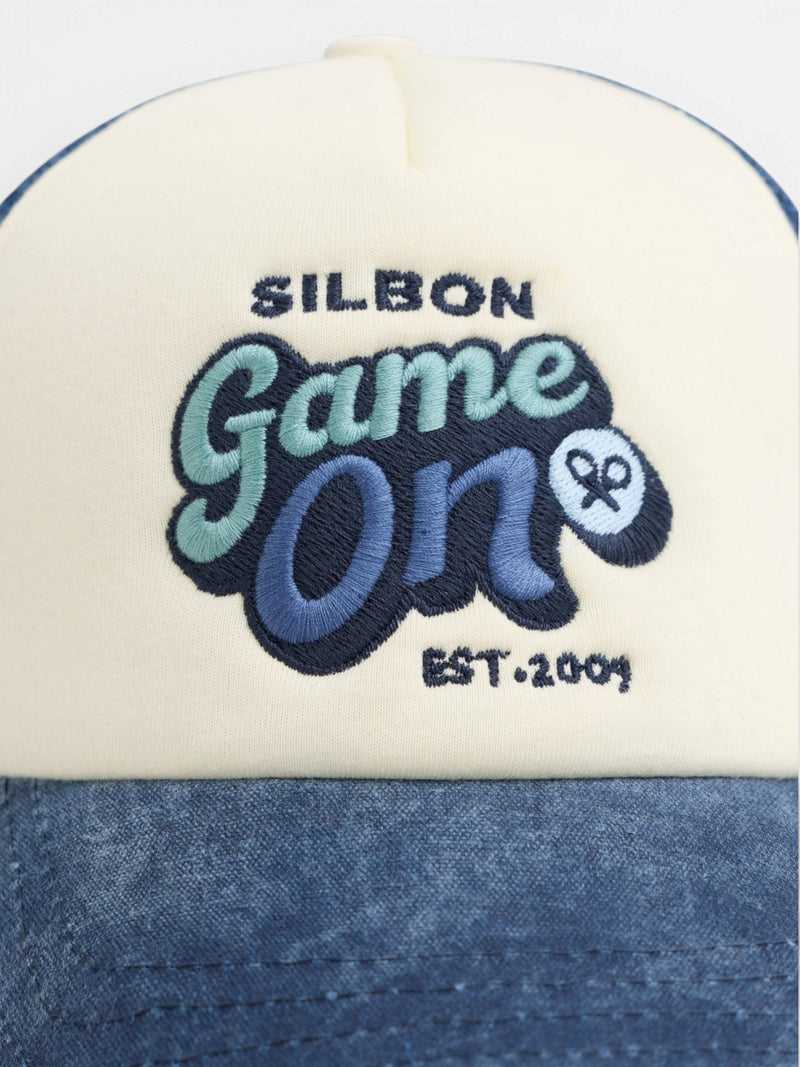 Gorra kids trucker leras silbon azul
